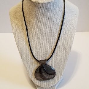 Lia Sophia Earthtones Pendant Necklace 15"